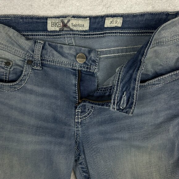 BKE Buckle Jeans Women‎ 32x30.5 Sabrina Blue Stretch Low-Rise Straight Leg Denim - Picture 4 of 14